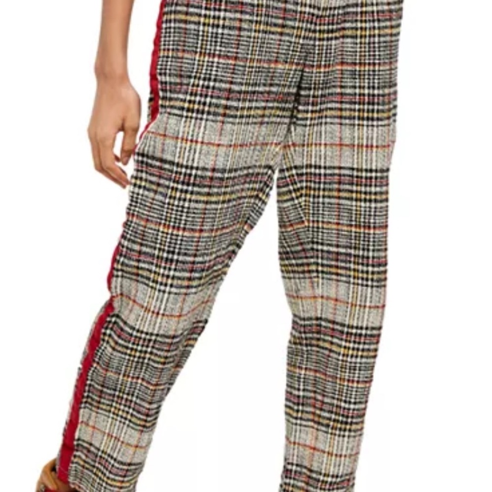 Free People Good Vibes Pants with Red Accents